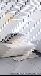 Lampadar Hotel, TRIO, 30x107x215 cm, 60W, 1x E27, metal/textil, alb/argintiu