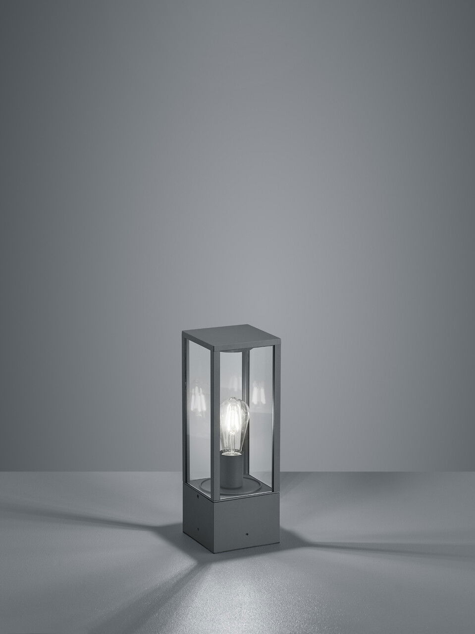 Lampadar de exterior Garonne, TRIO, 14x14x40 cm, 60W, 1x E27, aluminiu, antracit