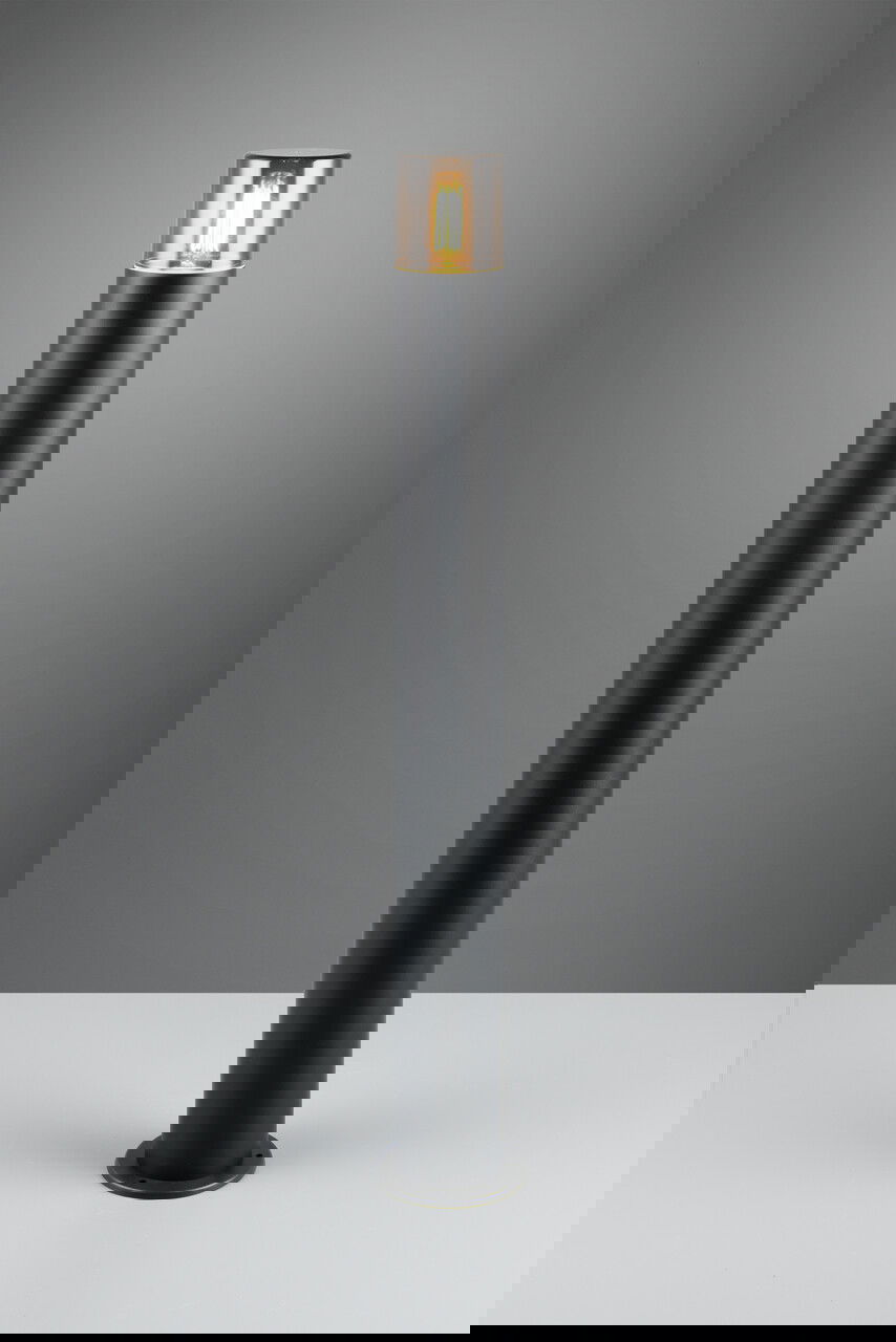 Lampadar de exterior Hoosic, TRIO, 12x80 cm, 28W, 1x E27, aluminiu, negru mat