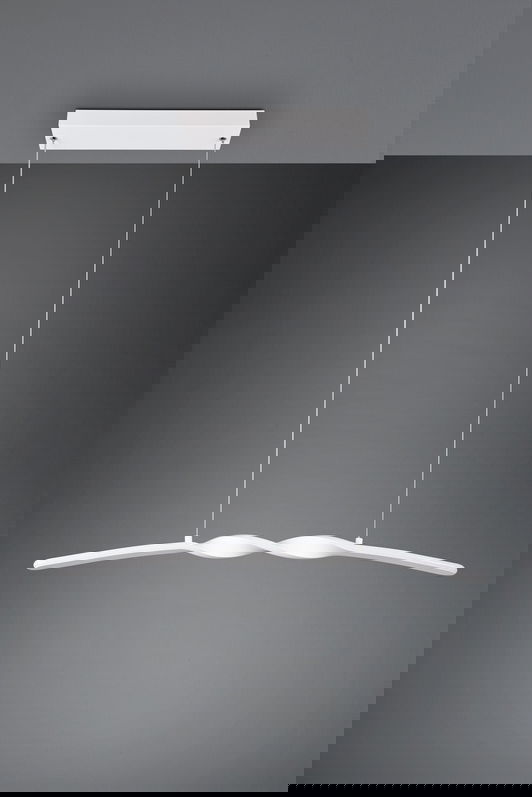 Lustra Ginko, RL, 79x9x150 cm, 18W, 1x SMD, metal, alb mat