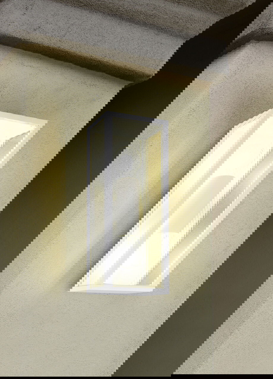 Aplica de perete pentru exterior Garonne, TRIO, 14x14x26 cm, 60W, 1x E27, aluminiu, alb mat