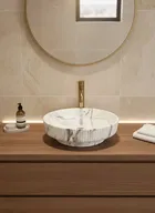 Lavoar ceramic rotund - design marmorat A746-P818M