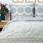 Lenjerie de pat King Size, Motifs, Homla, 3 piese, 200x220 cm, bumbac satinat, multicolor