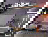 Comoda TV, Rabi, Rb-046, 180x45x40 cm, PAL, Antracit / Stejar