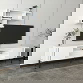 Comoda TV, Inarch, Snow Set, 140x44 cm, PAL, Alb