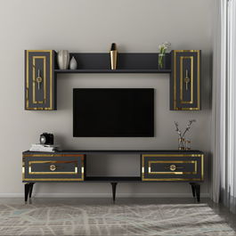 Comoda TV, Olivia, Viola, 150x44 cm, PAL, Antracit