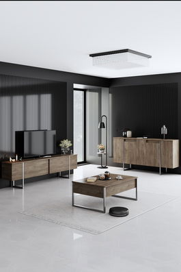 Set mobilier living, Bexley, Luxe, PAL, Nuc / Argint