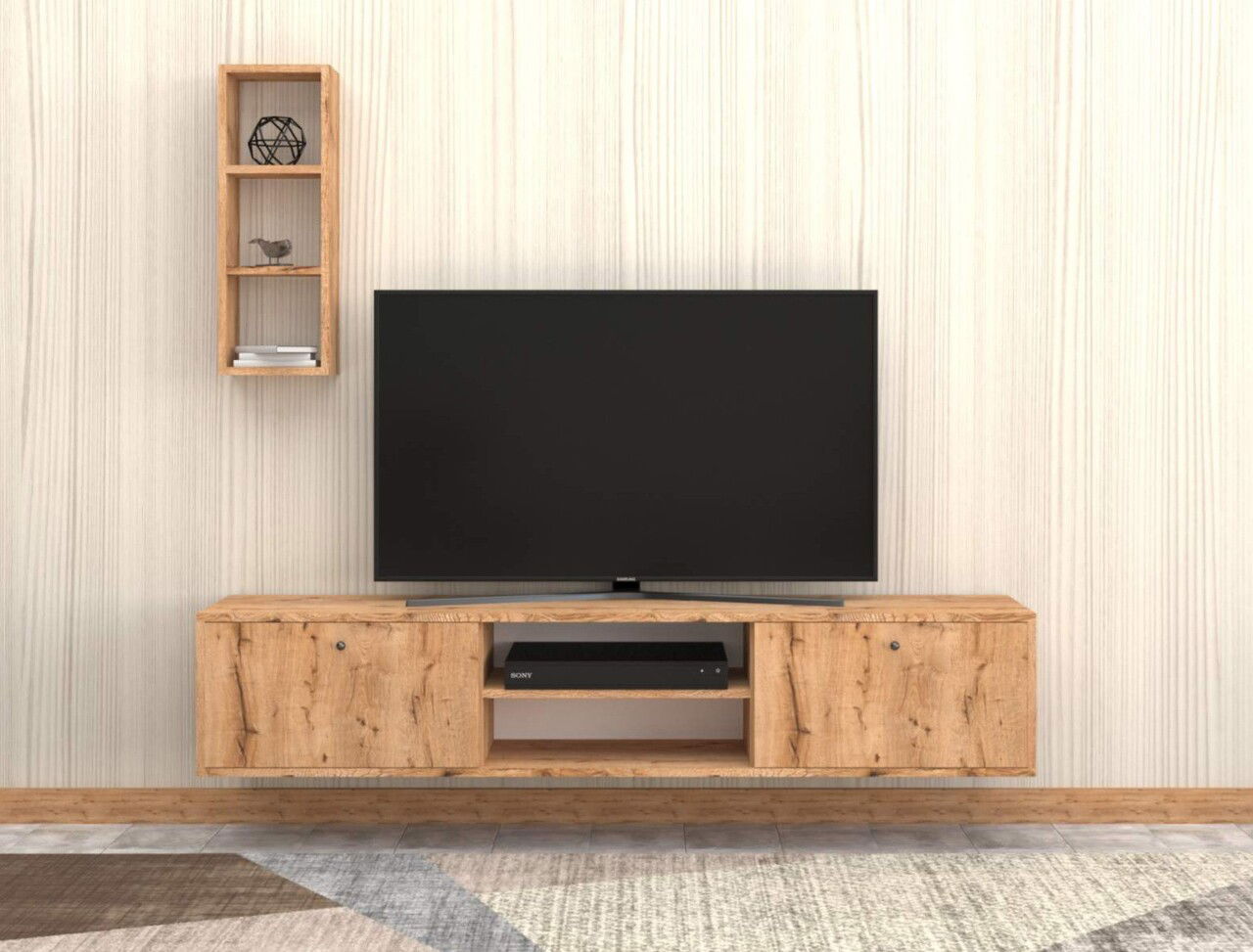 Comoda TV, Elegance, Aurora, 180x35x35 cm, PAL, Maro