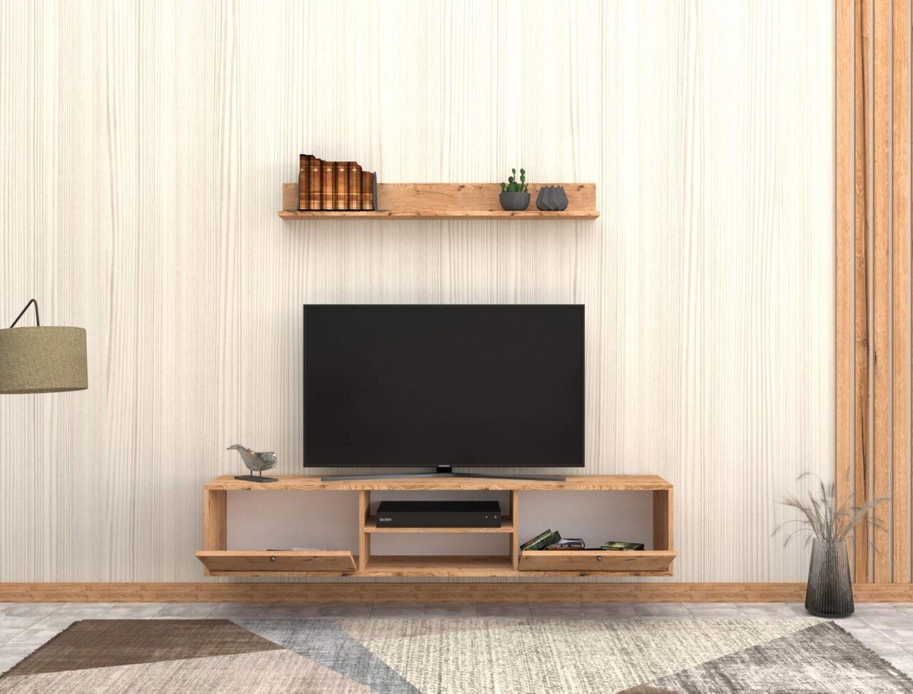 Comoda TV, Elegance, Zenith, 180x35x35 cm, PAL, Maro