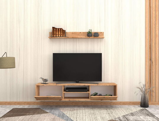 Comoda TV, Elegance, Zenith, 180x35x35 cm, PAL, Maro