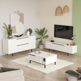 Set mobilier living, Locelso, ON20-W, PAL, Alb