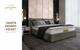 Saltea Ortopedica, Dakota, 140x190x34 cm, Arcuri Pocket, 5 cm spuma Memory, 7 Zone de Confort, fermitate medie
