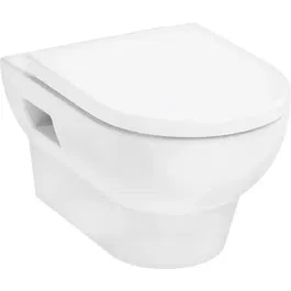 Vas wc Hansgrohe GladeLake S cu capac soft-close suspendat fără margine alb lucios