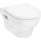 Vas wc Hansgrohe GladeLake S cu capac soft-close suspendat fără margine alb lucios
