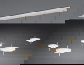 Lustra Keaton, TRIO, 140x30x150 cm, 50W, 1x SMD, metal, gri/auriu