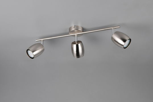 Plafoniera Nancy, RL, 47.5x8x15.5 cm, 35W, 3x GU10, metal, nichel mat