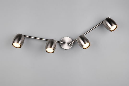 Plafoniera Nancy, RL, 70.5x8x16.5 cm, 35W, 4x GU10, metal, nichel mat