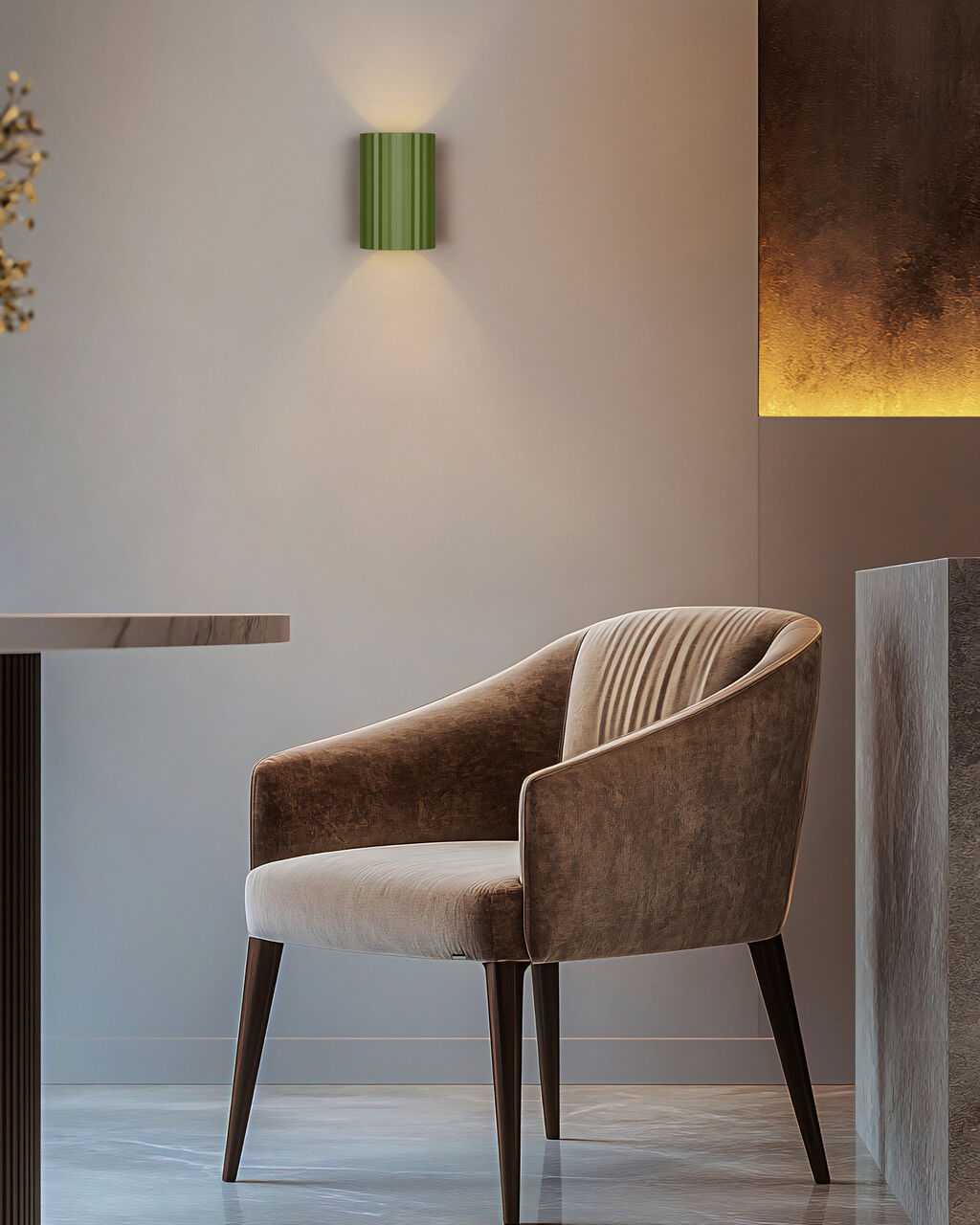 Aplica de perete Imaria , TRIO, 12x12 cm, 5W, 1x G9, metal, verde