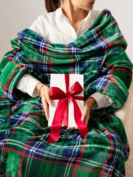 Patura cu maneci Manta, Homla, 130x170 cm, poliester, multicolor