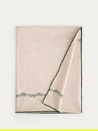 Fata de masa Arriate, Homla, 150x220 cm, bumbac, bej/verde