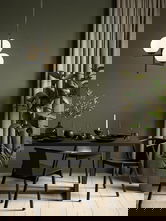 Lustra Pure, TRIO, 40x150 cm, 28W, 3x E14, metal, negru mat/alb