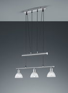 Lustra Levisto, TRIO, 60.5x11x160 cm, 4.9W, 3x E14, metal, nichel mat/alb