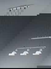 Lustra Levisto, TRIO, 60.5x11x160 cm, 4.9W, 3x E14, metal, nichel mat/alb