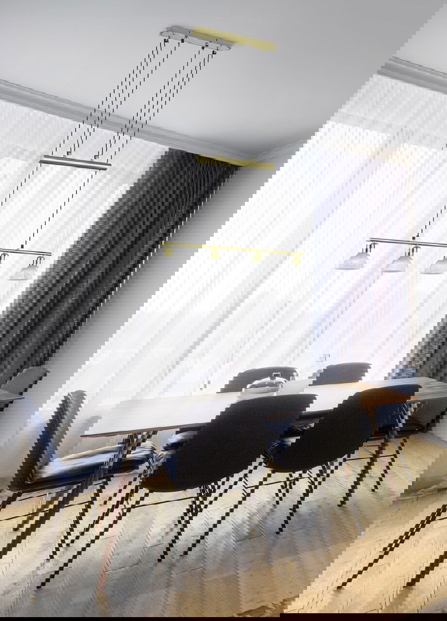 Lustra Levisto, TRIO, 80x11x160 cm, 4.9W, 4x E14, metal, bronz mat/alb