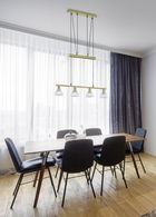 Lustra Levisto, TRIO, 80x11x160 cm, 4.9W, 4x E14, metal, bronz mat/alb