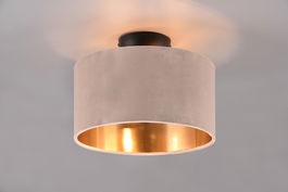 Plafoniera Julieta, TRIO, 30x22 cm, 40W, 2x E14, metal/textil, negru/bej