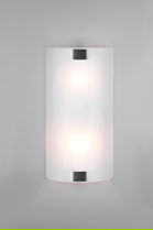 Aplica de perete Pura, TRIO, 20x40 cm, 25W, 2x E27, metal, nichel mat/alb