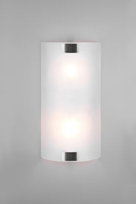 Aplica de perete Pura, TRIO, 20x40 cm, 25W, 2x E27, metal, nichel mat/alb