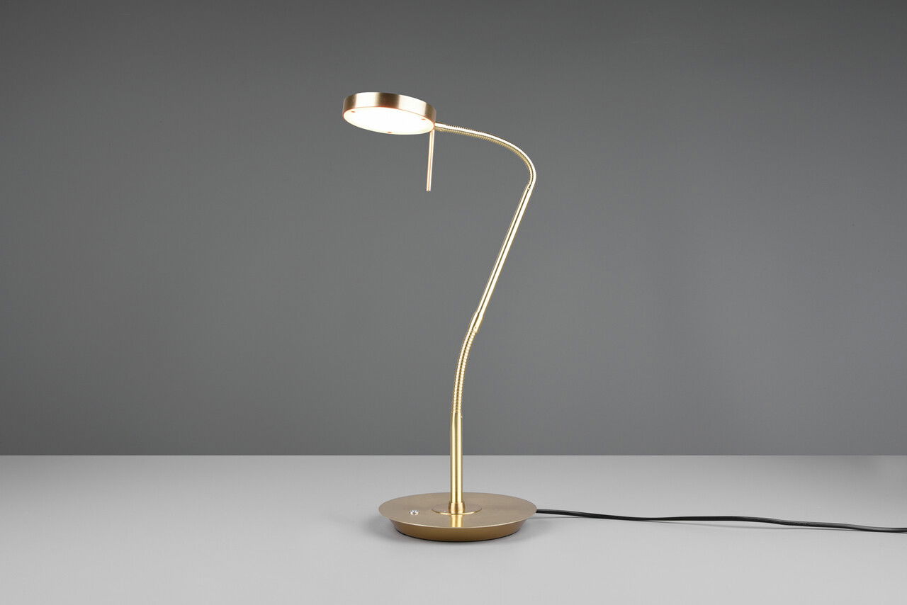 Lampa de masa Monza, TRIO, 19x46x57 cm, 12W, 1x SMD, metal, bronz mat