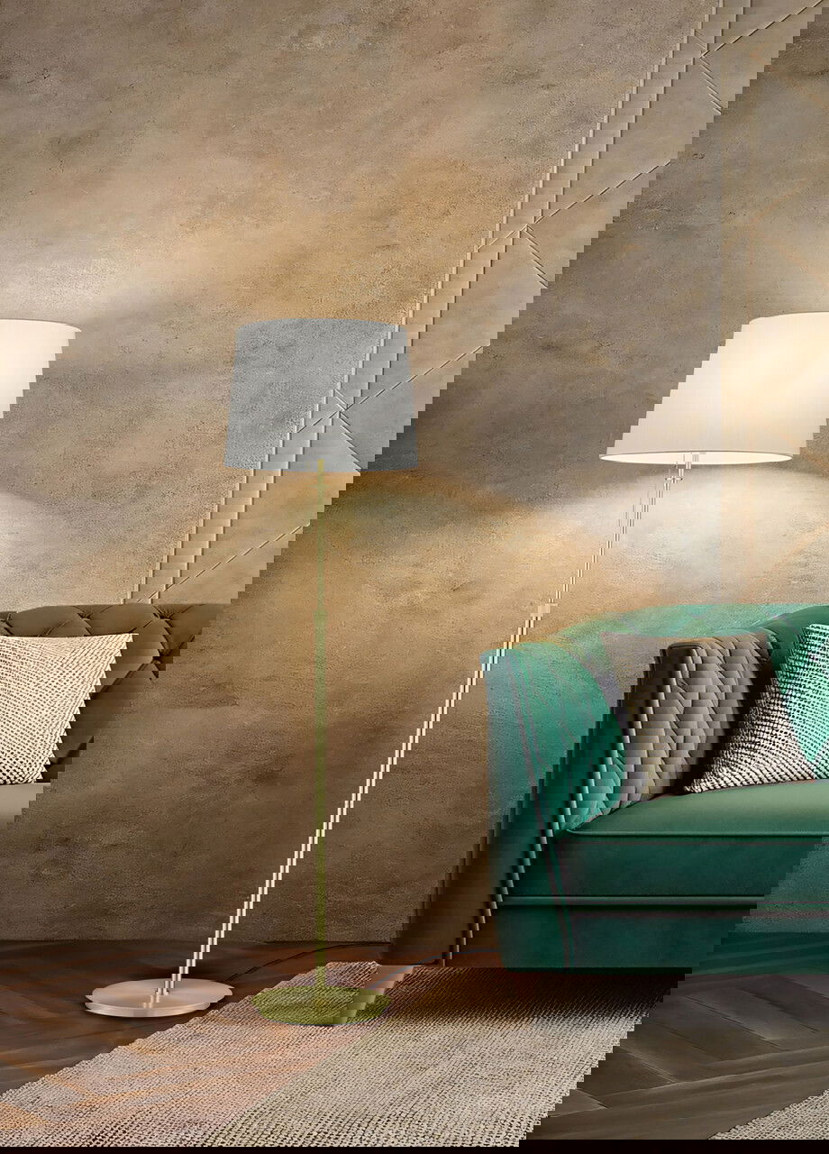 Lampadar Lyon, TRIO, 46.3x180 cm, 60W, 3x E27, metal, bronz mat/alb