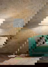 Lampadar Lyon, TRIO, 46.3x180 cm, 60W, 3x E27, metal, bronz mat/alb