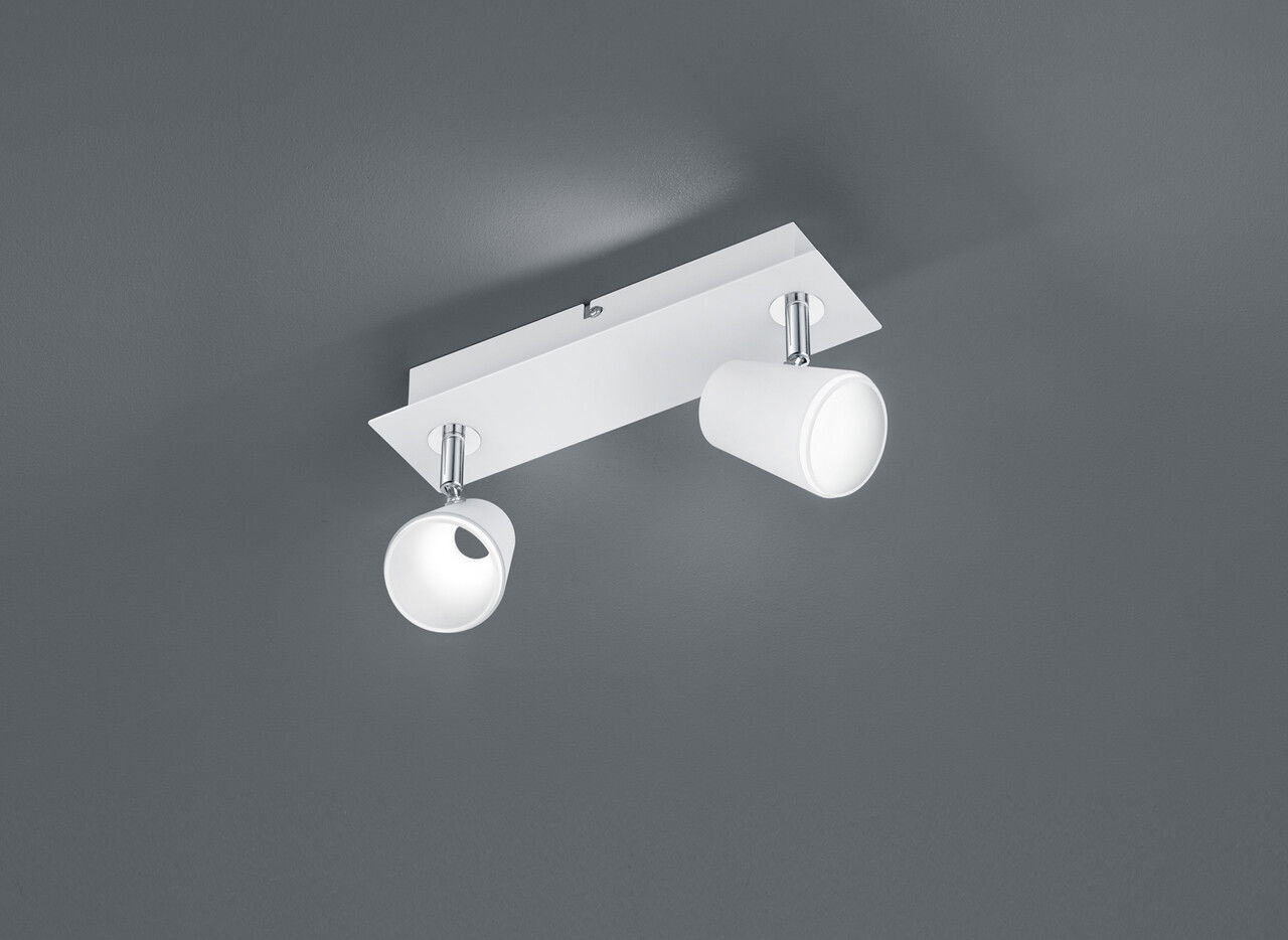 Plafoniera Narcos, TRIO, 28.5x9.5 cm, 6.5W, 2x SMD, metal, alb mat