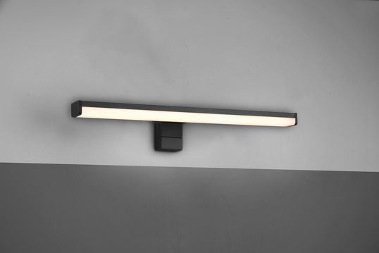 Aplica de perete Lino, TRIO, 40x6 cm, 7.4W, 1x SMD, plastic, negru mat