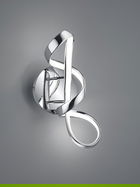 Aplica de perete Perugia, RL, 22x40 cm, 18W, 1x SMD, metal, argintiu