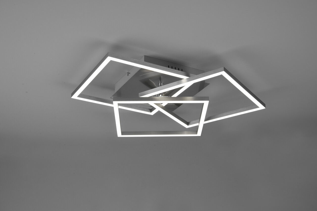 Plafoniera Mobile, RL, 39x42x10 cm, 27W, 1x SMD, metal, nichel mat
