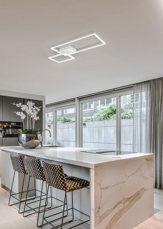 Plafoniera Padella, RL, 63.5x37x7.5 cm, 25W, 1x SMD, metal, alb mat