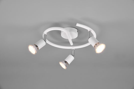 Plafoniera Paris, RL, 25x13.5 cm, 35W, 3x GU10, metal, alb mat