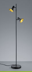 Lampadar Nina, RL, 33.5x23x144 cm, 28W, 2x E14, metal, negru/auriu
