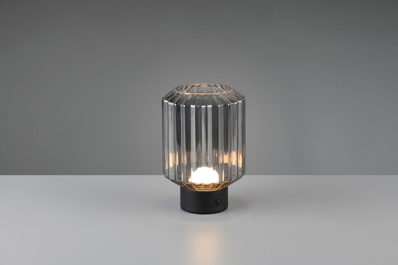 Lampa de masa Lord, RL, 13x19.5 cm, 1.5W, 1x SMD, metal, negru mat/gri