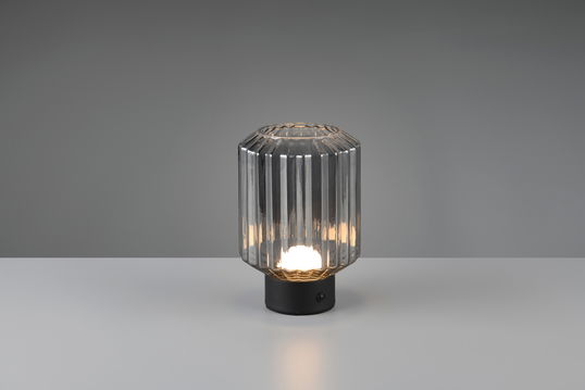 Lampa de masa Lord, RL, 13x19.5 cm, 1.5W, 1x SMD, metal, negru mat/gri