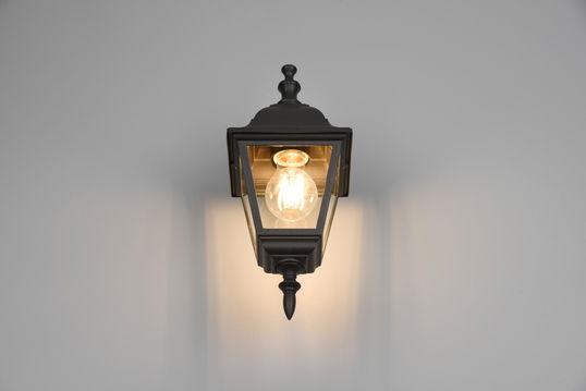 Lampa de exterior Livenza, TRIO, 14x19x34 cm, 60W, 1x E27, aluminiu, negru mat