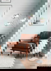 Lampadar Paxton, TRIO, 30x18x200 cm, 10W, 3x E27, metal, argintiu