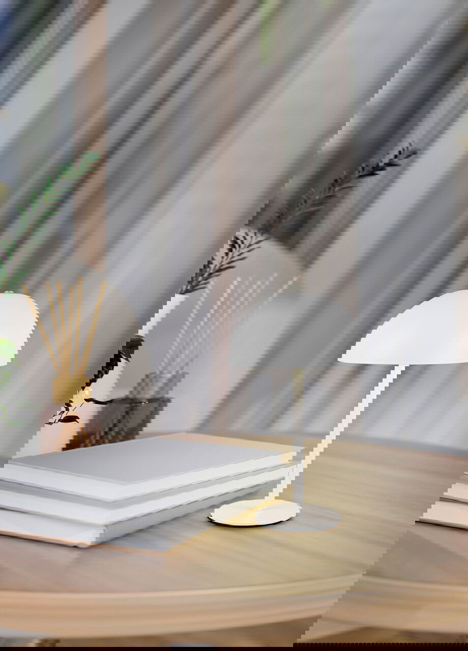 Lampa de masa Munoz, RL, 13x21 cm, 1.3W, 1x SMD, metal, alb mat