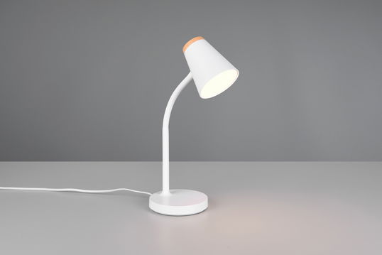 Lampa de masa Pongo, RL, 13x36 cm, 4.5W, 1x SMD, plastic, alb/natur