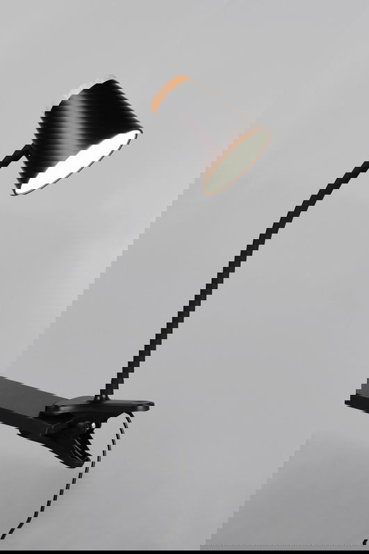 Lampa de masa Pongo, RL, 9.5x33 cm, 4.5W, 1x SMD, plastic, negru/natur