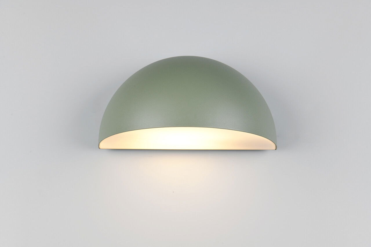 Aplica de perete pentru exterior Maas, TRIO, 27x15.5x14.3 cm, 10W, 1x E27, aluminiu, verde